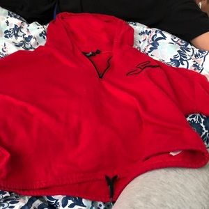 Red Selena Crop Top Sweater